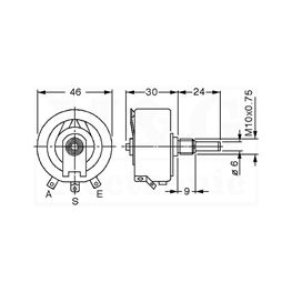 Picture of POTENCIOMETAR ŽIČANI 25/30W 100R