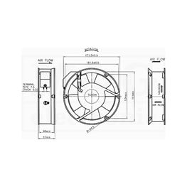 Picture of VENTILATOR AC 230V 171x51 R SUNON Ball