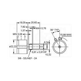 Slika za POTENCIOMETAR VIŠEOBRTNI Tip 534 200R