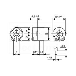 Picture of POTENCIOMETAR TRIMER PT10LV 100K