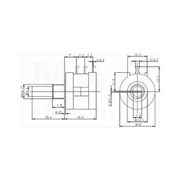 Slika za POTENCIOMETAR VIŠEOBRTNI Tip WXD3590-1 2K