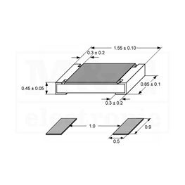 Slika za OTPORNIK SMD 0603 0,1W 100R