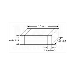 Slika za KONDENZATOR SMD KERAMIČKI MLCC 0805 100pF