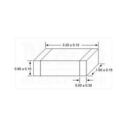 Slika za KONDENZATOR SMD KERAMIČKI MLCC 1206 150pF