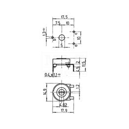 Picture of POTENCIOMETAR TRIMER PN18EZ 500K