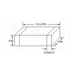 Slika za KONDENZATOR SMD KERAMIČKI MLCC 0402 100pF