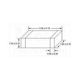Picture of KONDENZATOR SMD KERAMIČKI MLCC 1206 220nF