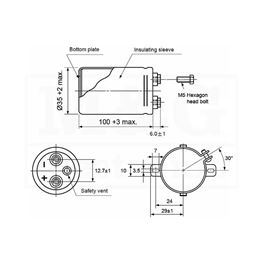 Slika za KONDENZATOR EL. SN 470µF 450V Samwha