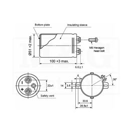 Picture of KONDENZATOR EL. SN 33000µF 63V Samwha