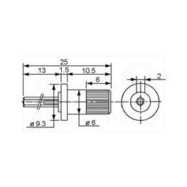 Picture of OSOVINA ZA TRIMER POTENCIOMETRE ACP CA9M 12/13 MM