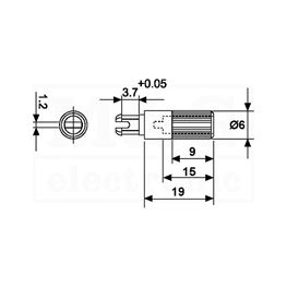 Slika za OSOVINA ZA TRIMER POTENCIOMETRE PIHER PT15N 19 MM