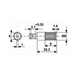 Picture of OSOVINA ZA TRIMER POTENCIOMETRE PIHER PT15N 25 MM