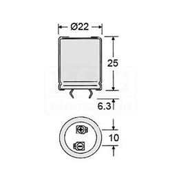 Picture of KONDENZATOR EL. S 47µF 450V Jamicon 105°C