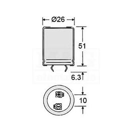 Slika za KONDENZATOR EL. S 4700µF 80V Samwha 85°C