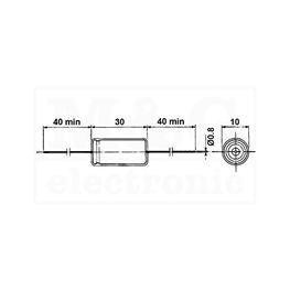 Slika za KONDENZATOR BIPOLARNI 3,3µF 100V