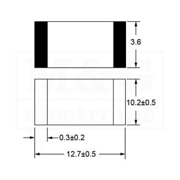 Slika za KONDENZATOR SMD BLOK 2,2µF 50V