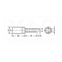 Picture of KONDENZATOR EL. V 2200µF 25V