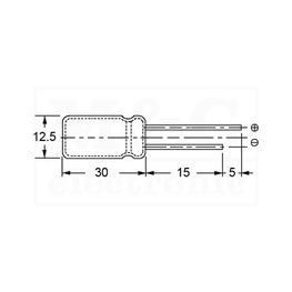 Slika za KONDENZATOR EL. V 33µF 450V