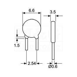 Picture of KONDENZATOR KERAMIČKI 15nF 50V