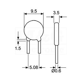 Picture of KONDENZATOR KERAMIČKI 100nF 500V