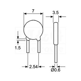 Picture of KONDENZATOR KERAMIČKI 10nF 100V