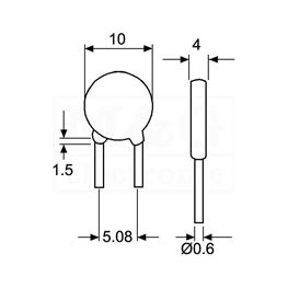 Picture of KONDENZATOR KERAMIČKI 100nF 50V