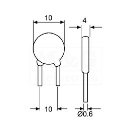 Slika za KONDENZATOR KERAMIČKI 220pF 1KV