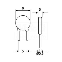 Picture of KONDENZATOR KERAMIČKI 470pF 1KV