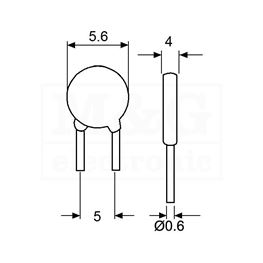 Slika za KONDENZATOR KERAMIČKI 100pF 3KV