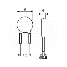 Picture of KONDENZATOR KERAMIČKI 4,7nF 3KV