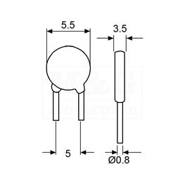 Slika za KONDENZATOR KERAMIČKI 220pF 2KV