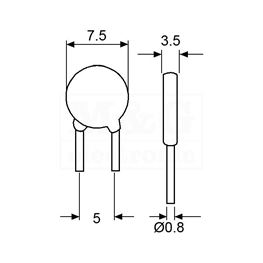 Picture of KONDENZATOR KERAMIČKI 47pF 1KV