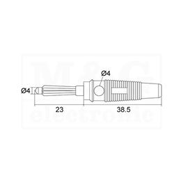 Slika za UTIKAČ BANANA 4 MM 20A ŽUTI