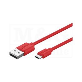 Picture of KABL USB A MUŠKI - Micro USB B MUŠKI 1m CRVENI