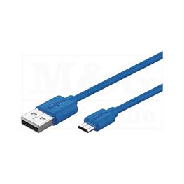 Picture of KABL USB A MUŠKI - Micro USB B MUŠKI 1m PLAVI