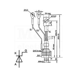 Slika za TIRISTOR T-271  250A 900V