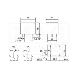 Picture of RELEJ RAYEX LEG-9     1xU 10A  9V DC