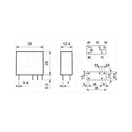 Slika za RELEJ FINDER 40.31.9.005 1xU 10A 5V DC