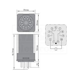 Slika za RELEJ JQX-10F-3Z AC 220V 3xU 10A