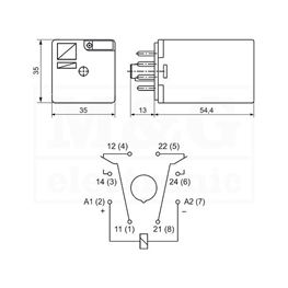 Picture of RELEJ JQX-10F-2Z DC 24V 2xU 10A