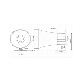 Slika za HORN SIRENA PS-330Q 110dB 10W 12V DC