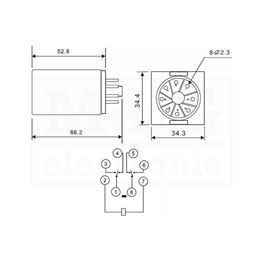 Slika za RELEJ MK2P 2xU 10A DC 48V