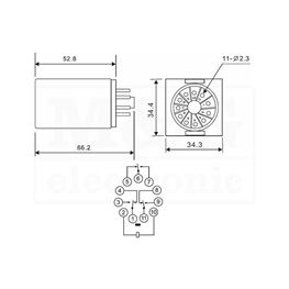 Slika za RELEJ MK3P-5 3xU 10A AC 127V