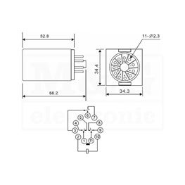 Slika za RELEJ MK3P-I 3xU 10A AC 110V