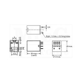 Picture of RELEJ OMRON MY2IN 2xU 10A 24V DC