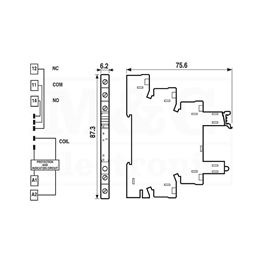 Slika za PODNOŽJE ZA RELE FINDER F93.01-24