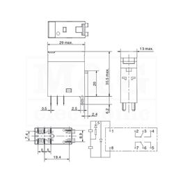 Slika za RELEJ OMRON G2R-2-SNDI 2xU 5A 12V DC