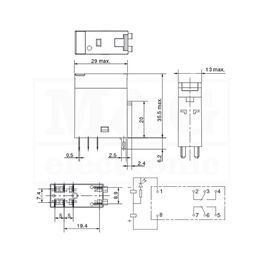 Picture of RELEJ OMRON G2R-2-SNI 2xU 5A 12V DC