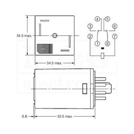 Slika za RELEJ OMRON MKS2P 2xU 10A AC 110V