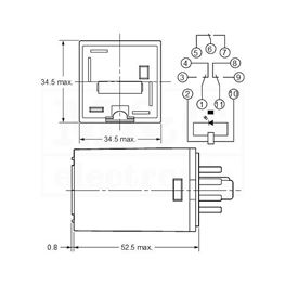 Picture of RELEJ OMRON MKS3PIN-5 3xU 10A AC 24V